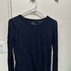 J. Crew Navy Long Sleeve Top
